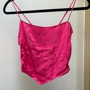 Reformation silk crop top